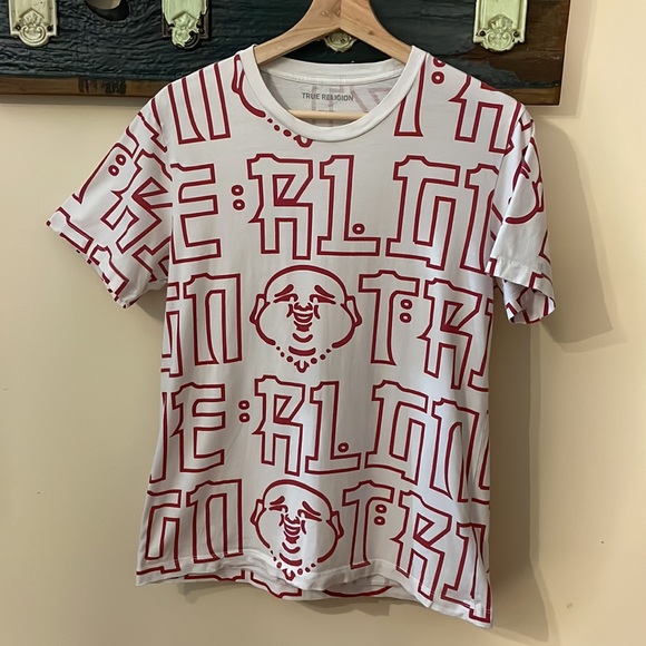True Religion Unisex Buddha T-Shirt Size Small - Picture 2 of 13